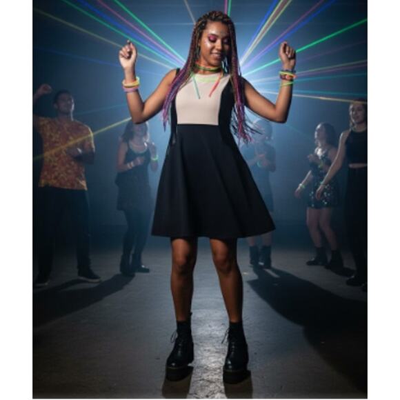 RACHEL Rachel Roy Dresses & Skirts - Rachel Roy Pleather & White Jersey Dress Size 6